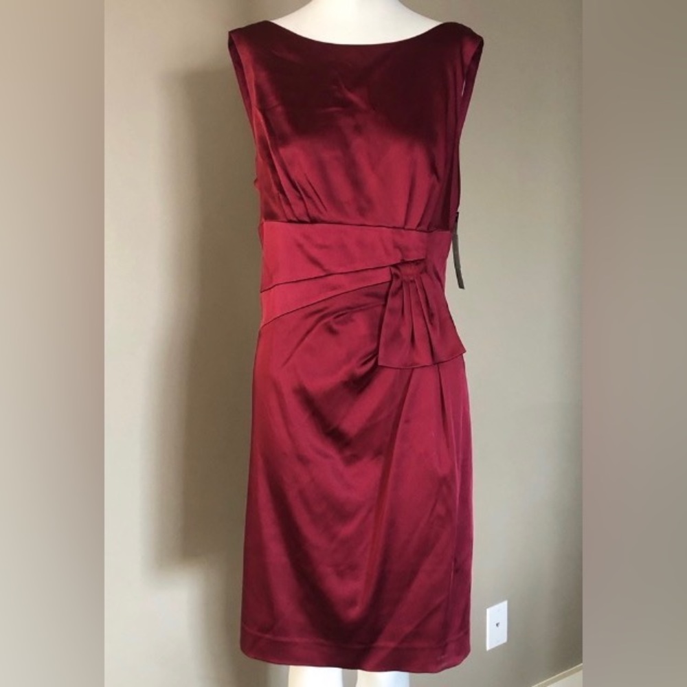 Tahari Arthur S Levine Wine Cocktail Dress - 12P